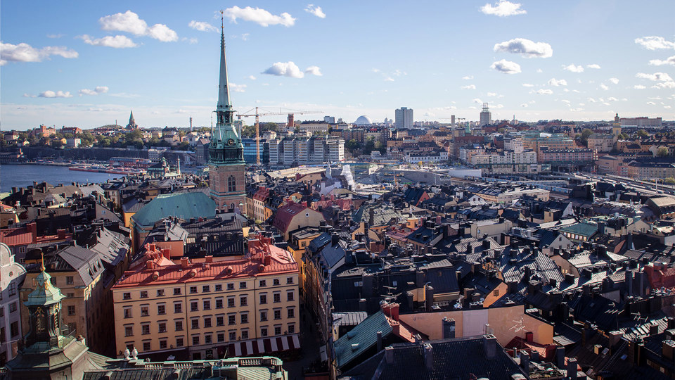View of the rooftops of the Old Town.